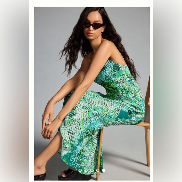 Anthropologie Plenty by Tracy Reese Printed Slip Maxi Dress Size Medium - Picture 1 of 5